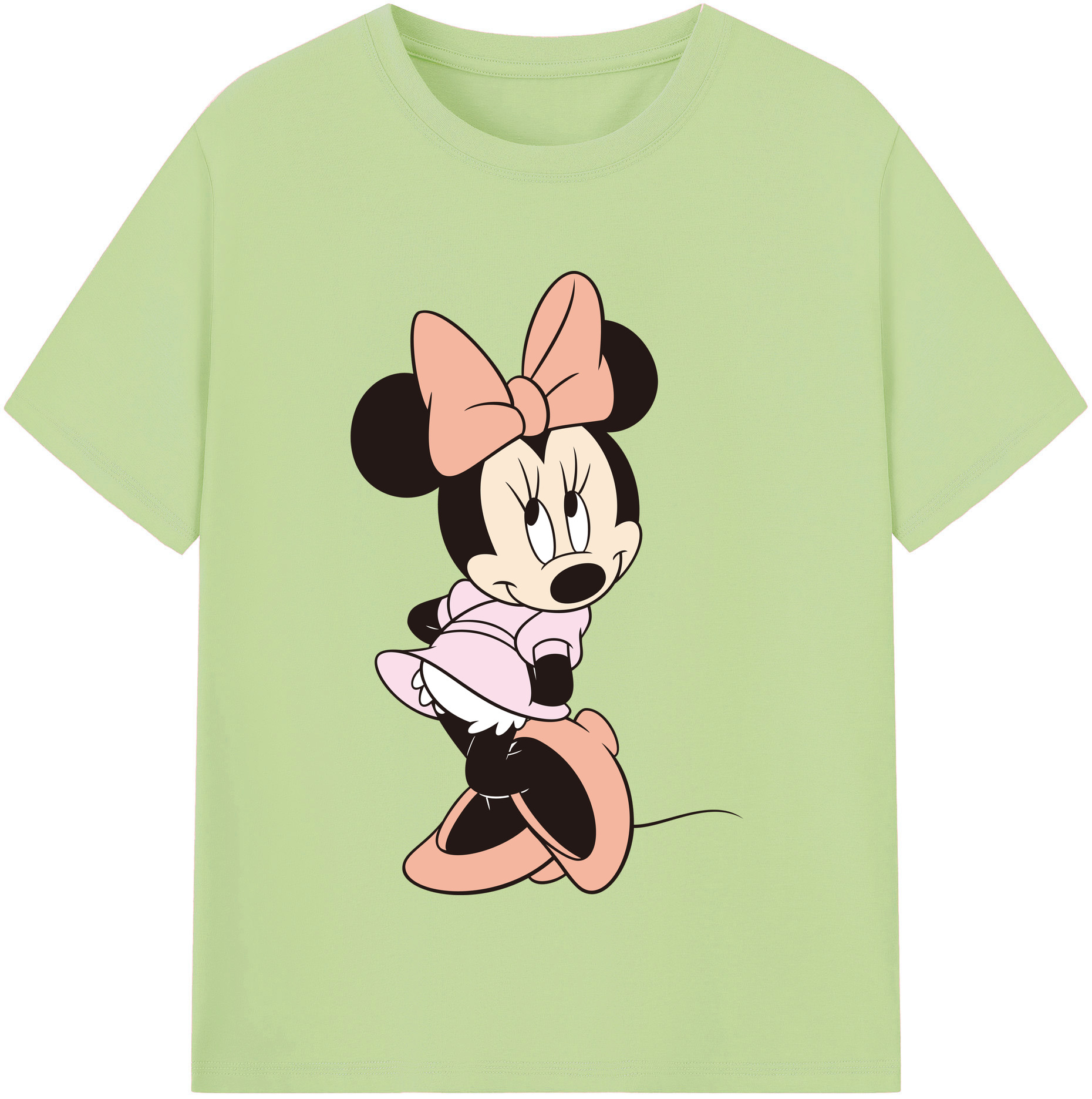 （画像用） ミッキーマウス Mickey Mouse 綿100％半袖Tシャツ（フロントプリント）